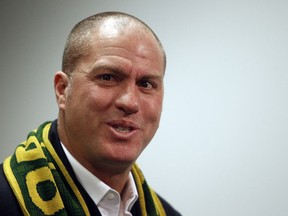The Portland Timbers introduce new MLS soccer head coach Giovanni Savarese on Monday, Jan. 8, 2018 in Portland, Ore.