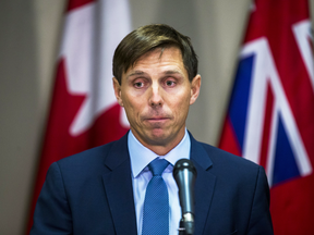 Ontario PC Party leader Patrick Brown addresses allegations against him at Queen's Park in Toronto, Ont. on Wednesday January 24, 2018.