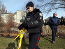 Police clear the scene as a private investigator takes over at the Toronto home of Barry and Honey Sherman on Friday Jan. 26, 2018.