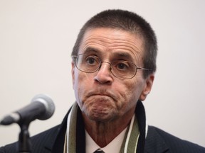 Hassan Diab speaks with reporters in Ottawa on Wednesday Jan. 17, 2018. French authorities dropped terrorism charges against Diab who was suspected of taking part in an attack in Paris in 1980 and have ordered his immediate release.