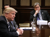 U.S. President Donald Trump and then-Chief Strategist Steve Bannon during a meeting at the White House early in the Trump administration.