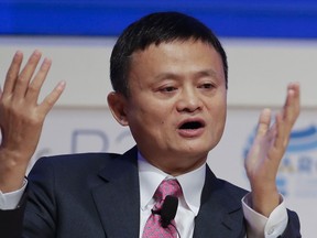 FILE - In this Dec. 12, 2017, file photo, Jack Ma, chairman of Alibaba Group, talks at the business forum of the 11th Ministerial Conference of the World Trade Organization in Buenos Aires, Argentina. Money transfer company MoneyGram says Tuesday, Jan. 2, 2018, its proposed acquisition by Chinese billionaire Ma's Ant Financial Services Group has been called off after a U.S. government security panel rejected the $1.2 billion deal.