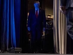 President Donald Trump takes the stage to speak at the American Farm Bureau Federation's Annual Convention at the Gaylord Opryland Resort and Convention Center, Monday, Jan. 8, 2018, in Nashville, Tenn.