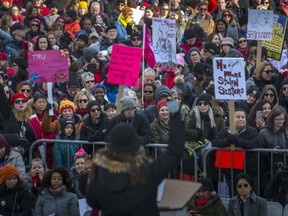 The scenes in at least 38 Canadian communities coast to coast were reminiscent of the women’s marches that sprang up around the globe a year ago this weekend in the wake of Donald Trump’s inauguration as U.S. president.