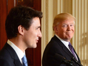 Bullshitters Justin Trudeau and Donald Trump seek to convey a portrait of themselves when they speak — Trump as a great patriot, Trudeau as an avatar of Canadian “values,” Barbara Kay writes.