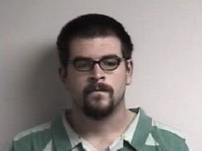 This undated image provided by the Elizabeth City Police Department shows Bradley Hardison. A North Carolina man who made headlines when he was caught for break-ins after winning a doughnut-eating contest has been arrested again. The Virginian-Pilot newspaper reports that Hardison was charged Thursday, Jan. 18, 2018, with stealing from a Dunkin' Donuts in November. (Elizabeth City Police Department/The Virginian-Pilot via AP)