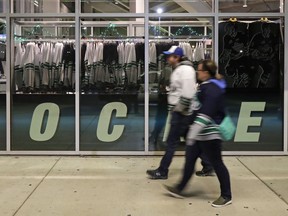 In this Jan. 9, 2018, photo, fans arrive at the ShoWare Center in Kent, Wash., about 20 miles south of Seattle, for a Western Hockey League game between the Seattle Thunderbirds and the Portland Winterhawks. Hockey's history in Seattle dates back more than a century to when the Seattle Metropolitans hoisted the 1917 Stanley Cup, and all indications are that an NHL franchise could arrive sometime after 2020, depending on construction of a remodeled Seattle Center arena.