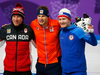 Ted-Jan Bloemen (silver) with the Netherlands’ Sven Kramer (gold) and Norway’s Sverre Lunde Pedersen (bronze).