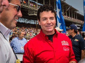 In this May 24, 2015 file photo, Papa John's founder and CEO John Schnatter attends the Indy 500.