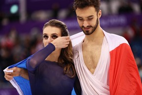 Silver-medal winners Gabriella Papadakis and Guillaume Cizeron of France.