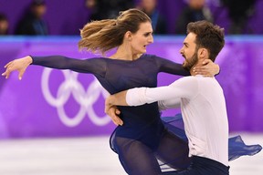 France’s Gabriella Papadakis and France’s Guillaume Cizeron compete in the ice dance free dance.