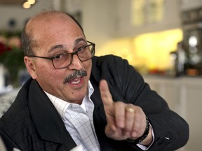 In this Thursday, Feb. 15, 2018 photo, Amer Othman, 57, speaks during an interview with The Associated Press in Amman, Jordan. Othman's life turned upside down in an instant: The Ohio entrepreneur who came to the United States 38 years ago and won praise for helping revive once-blighted downtown Youngstown, was arrested during what he thought was another check-in with immigration authorities. He was detained for two weeks and deported to his native Jordan.