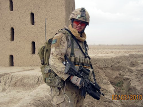 Brock Blaszczyk, seen here in Afghanistan in 2010, told Justin Trudeau last week: “I was prepared to be killed in action. What I wasn’t prepared for, Mr. Prime Minister, was Canada turning its back on me.”