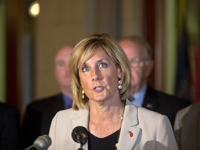FILE - In this June 10, 2015 file photo, assemblywoman Claudia Tenney, R-New Hartford, speaks during a news conference at the Capitol, in Albany, N.Y. The Republican congresswoman from upstate New York says "many" people who commit mass murder are Democrats. U.S. Rep. Tenney made the comment Wednesday, Feb. 21, 2018, on Talk 1300 Radio during a discussion about calls for stricter gun control since last week's deadly Florida high school shooting.