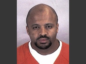 FILE - This undated file photo provided by the Sherburne County Sheriff Office shows Zacarias Moussaoui. Moussaoui, the only person convicted in the United States in connection with the Sept. 11 terrorist attacks, is suing President Donald Trump over conditions at a federal prison where he alleges he experiences "psychological torture" while kept in total isolation.