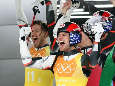 Tristan Walker and Justin Snith, silver in luge team relay.