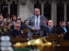 Former NDP leader Tom Mulcair will be joining the political science department at Universite de Montreal later this year. Then-NDP Leader Tom Mulcair stands during question period in the House of Commons on Parliament Hill in Ottawa on Tuesday, Sept. 19, 2017.