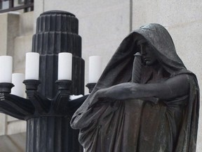 The Supreme Court of Canada has sided with a British Columbia First Nation in a dispute over its traditional lands. A statue outside the Supreme Court of Canada is shown in Ottawa on Friday Jan. 19, 2018.