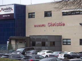 The Mondelez plant is seen in Montreal on December 1, 2016. More than a year after it announced its closure, Montreal's Oreo cookie plant is shutting down for good. A spokesperson for Mondelez Canada confirms the 300,000-square-foot factory will shut its operations at the end of the month and auction off its remaining equipment. It's the latest in a series of big-name companies that have left the city in recent years, but one industry expert believes the city's manufacturing sector is about to turn the corner.