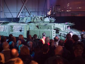 The federal government has not been able to determine with any certainty that Canadian-made light-armoured vehicles sold to Saudi Arabia were used by that country to suppress the Shiite minority in the eastern part of the country. The new upgraded Light Armoured Vehicle is unveiled at a news conference at a General Dynamics facility in London, Ont., on January 24, 2012.