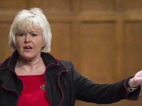 Conservative MP Cheryl Gallant rises in the House of Commons, Friday, April 22, 2016 in Ottawa. Gallant has survived a nomination challenge in her Ottawa-area riding.