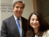 MP Maryam Monsef with John Kerry at the World Economic Forum in Davos.