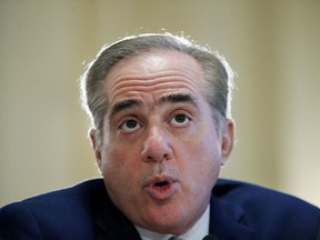 Veterans Affairs Secretary David Shulkin speaks during a hearing on the FY19 budget to the House Veterans Affairs Committee, Thursday, Feb. 15, 2018, on Capitol Hill in Washington.