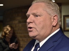 Doug Ford holds a news conference in Toronto, Monday, Jan.29, 2018. Ford announced his intention to run for leader of the Ontario Conservative party.
