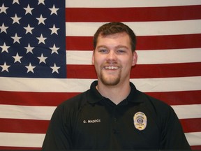 This photo provided by Georgia Bureau of Investigation shows Locust Grove Officer Chase Maddox.  Maddox was killed Friday, Feb. 9, 2018,  and two deputies were seriously wounded in a shooting that also left a suspect dead south of Atlanta, authorities said. Henry County Sheriff Keith McBrayer said gunfire broke out as the officers were serving an arrest warrant  at a home in Locust Grove, southeast of Atlanta. Locust Grove Mayor Robert Price identified the slain officer as Maddox, who had been with the department since he was 22.  (Georgia Bureau of Investigation via AP)