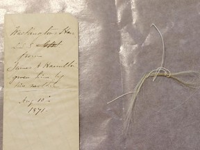 This is believed to be one of 16 locks of Washington's hair known to exist, and is now working to preserve the strands and put them on display.
