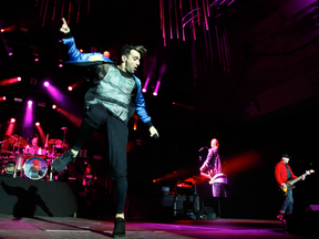 Hedley performs on April 15, 2016 in Peterborough, Ontario. The band admits to engaging "in a lifestyle that incorporated certain rock and roll cliches" in the past, but denies sexual misconduct allegations.