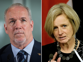 British Columbia Premier John Horgan and Alberta Premier Rachel Notley.