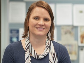 Neuroscientist Emily Rogalski poses for a photo in at the Northwestern University Feinberg School of Medicine in Chicago on Feb. 16, 2018. Rogalski is leading a study of "superagers," people in their 80s and 90s who have retained unusually sharp memory, in the hope of finding ways to protect others from memory loss.