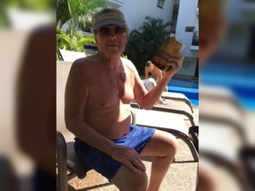 Stuart Cline, 71, in Mexico before he collapsed last week.