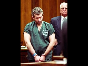 FILE - This is a June 23, 1995 file photo, former English soccer coach and recruiter Barry Bennell  as he appears in a Duval County courtroom in Jacksonville, Fla. Former  English youth soccer coach Barry Bennell was on Thursday Feb. 15, 2018 found guilty of seven more charges of sexual abuse on young players. Barry Bennell, who has previously received three jail sentences for offenses against children, was found guilty by an 11-person jury at Liverpool Crown Court in northern England.