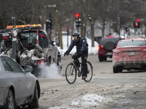 “A cyclist at an intersection is the moment at which they are at their most vulnerable and there are the most accidents,” said Suzanne Lareau of Velo Quebec. “Getting away from that intersection (by turning on a red light) means an added measure of security.”