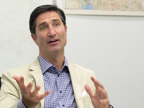 FILE- In this June 9, 2015, file photo, Taco Bell CEO Brian Niccol speaks during an interview at The Associated Press in New York. Chipotle Mexican Grill announced Tuesday, Feb. 13, 2018, that its Board of Directors has appointed Niccol as chief executive officer and a member of the Board, effective March 5, 2018.