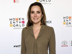 FILE - In this April 6, 2016 file photo, CBS News correspondent Margaret Brennan arrives at the 7th Annual Women in the World Summit opening night in New York. CBS News has named Brennan as moderator of the Sunday morning political talk show "Face the Nation," replacing John Dickerson.