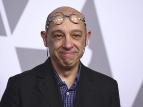 FILE - In this Feb. 5, 2018 file photo, Bruno Delbonnel arrives at the 90th Academy Awards Nominees Luncheon in Beverly Hills, Calif. Delbonnel is one of five cinematographers up for the top prize at the 32nd ASC Awards on Saturday and is also in contention for the cinematography Oscar next month.