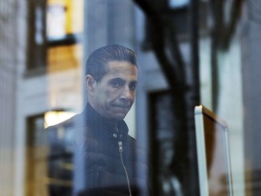 FILE - In this Jan. 31, 2018, file photo, Joseph "Skinny Joey" Merlino enters federal court in New York. A judge Tuesday, Feb. 20, declared a mistrial at the New York City racketeering trial of Merlino, a notorious Philadelphia mob boss.