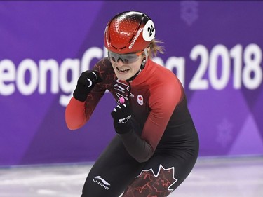 Kim Boutin, silver in women's 1,000-metre short-track speed skating.