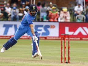 India's Virat Kohli makes a run during the fourth ODI cricket match between South Africa and India in Port Elizabeth, South Africa Tuesday, Feb. 13, 2018.