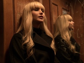 Jennifer Lawrence in Red Sparrow.