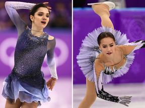Effusive Evgenia Medvedeva threw the gauzy gauntlet down at the spritely feet of her buttoned-down teammate and rival Alina Zagitova.