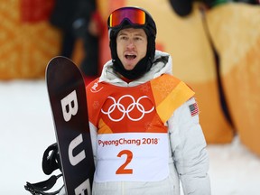 Shaun White of the United States during the men's halfpipe finals in Pyeongchang on Feb. 14, 2018