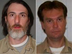 Jeffrey Clark (L) and Garr Hardin (R) were convicted in 1995 of killing 19-year-old Rhonda Sue Warford, based in part on the prosecution’s contention that a hair found on her body was a match to Hardin.