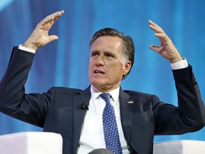 FILE - In this Jan. 19, 2018, file photo, former Republican presidential candidate Mitt Romney speaks about the tech sector during an industry conference, in Salt Lake City. Romney plans to announce his Utah Senate campaign Thursday, Feb. 15, 2018. Three people with direct knowledge of the plan say Romney will formally launch his campaign in a video.