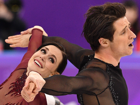 Canada's Tessa Virtue and Canada's Scott Moir compete in the ice dance free dance.