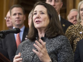 FILE - In this Dec. 8, 2016, file photo, Rep. Diana DeGette, D-Colo., speaks on Capitol Hill in Washington. The Trump administration said Feb. 6, 2018, "there will be no gaps in service" in the nation's $260 million family planning program, even as it acknowledged missing a deadline last fall for providing critical grant information to local agencies. DeGette, is one of several Democrats who wrote HHS Secretary Alex Azar last week to ask about the funding delay. "We need to see more specifics," said DeGette. "A commitment to extending the funding in a timely manner that doesn't disrupt service is good. Better would be concrete details and immediate follow-through."