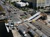 The collapsed pedestrian bridge at Florida International University in the Miami area on Thursday, March 15, 2018.
